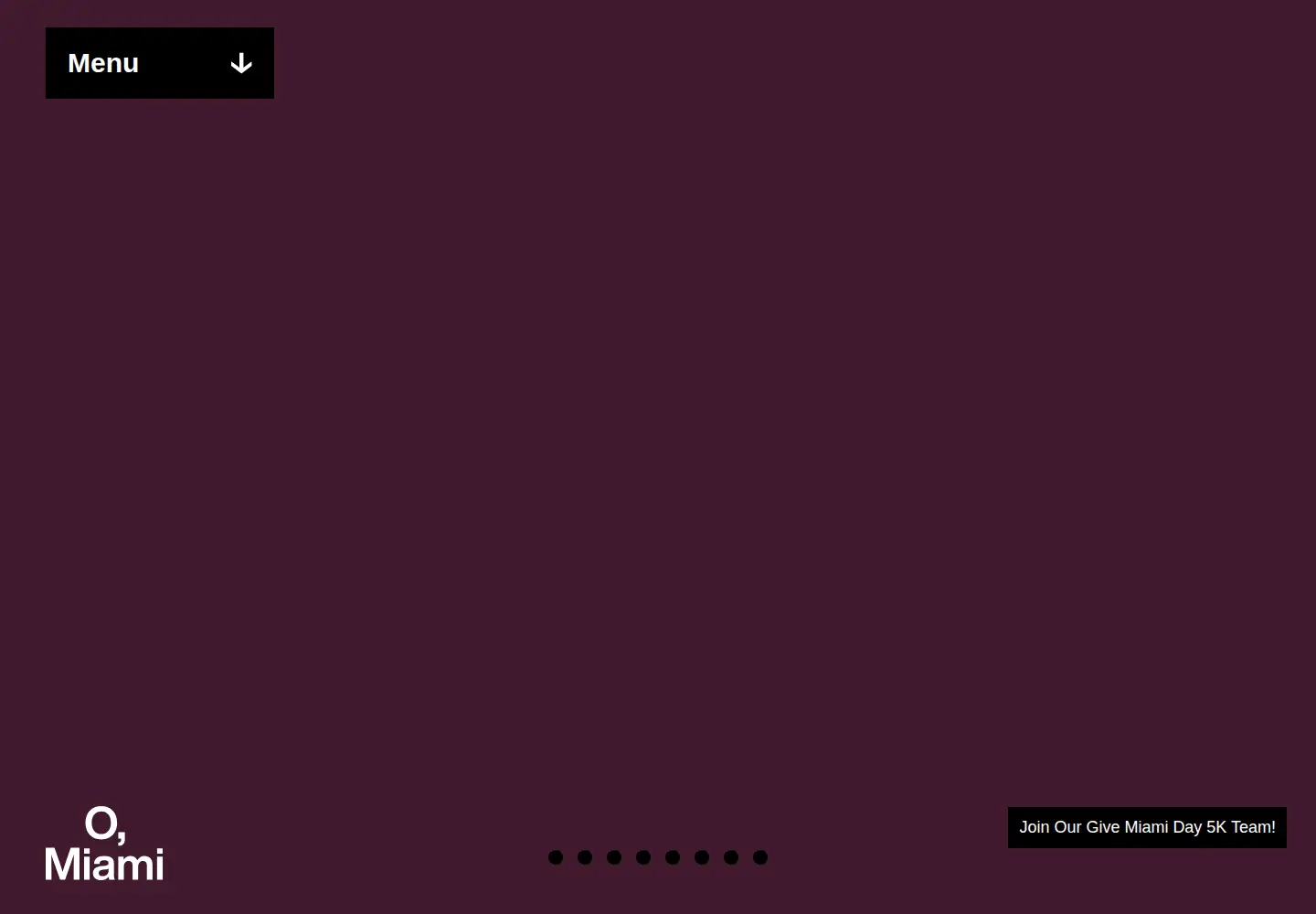 Captured homepage of omiami.org in the current scan