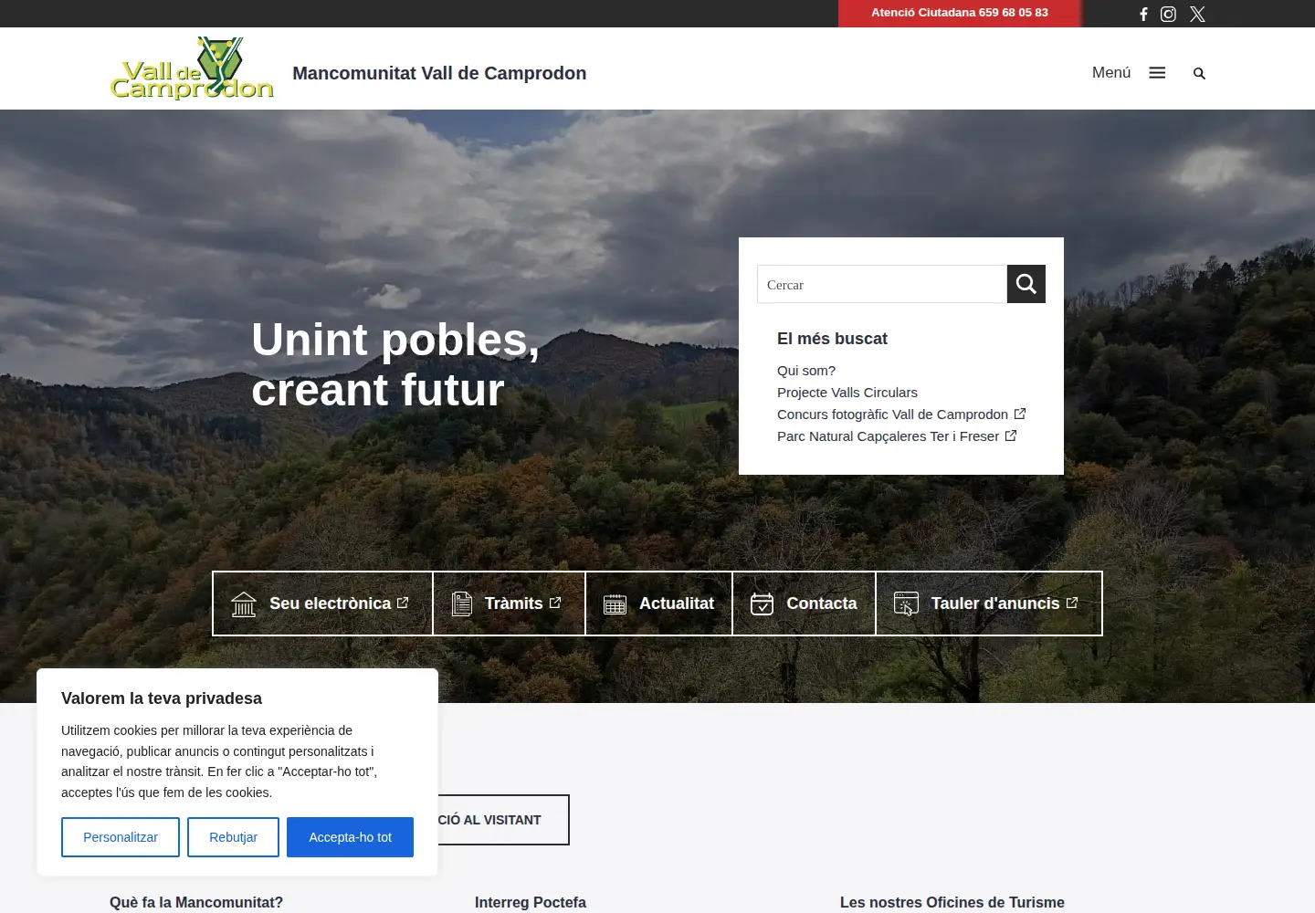 Screenshot of valldecamprodon.org