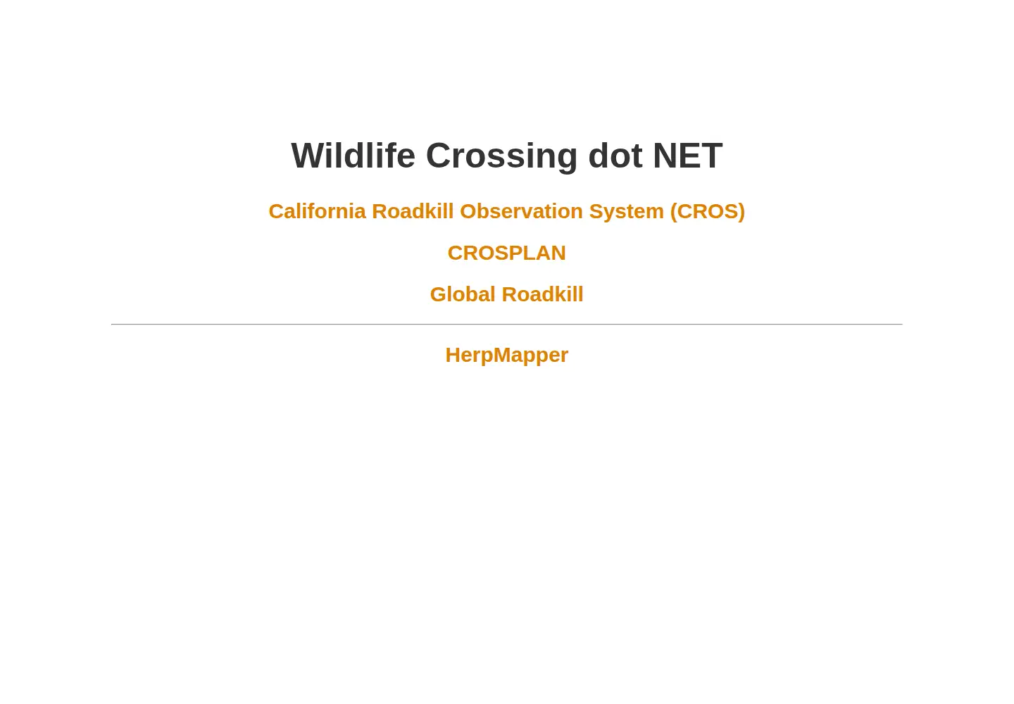 Screenshot of wildlifecrossing.net