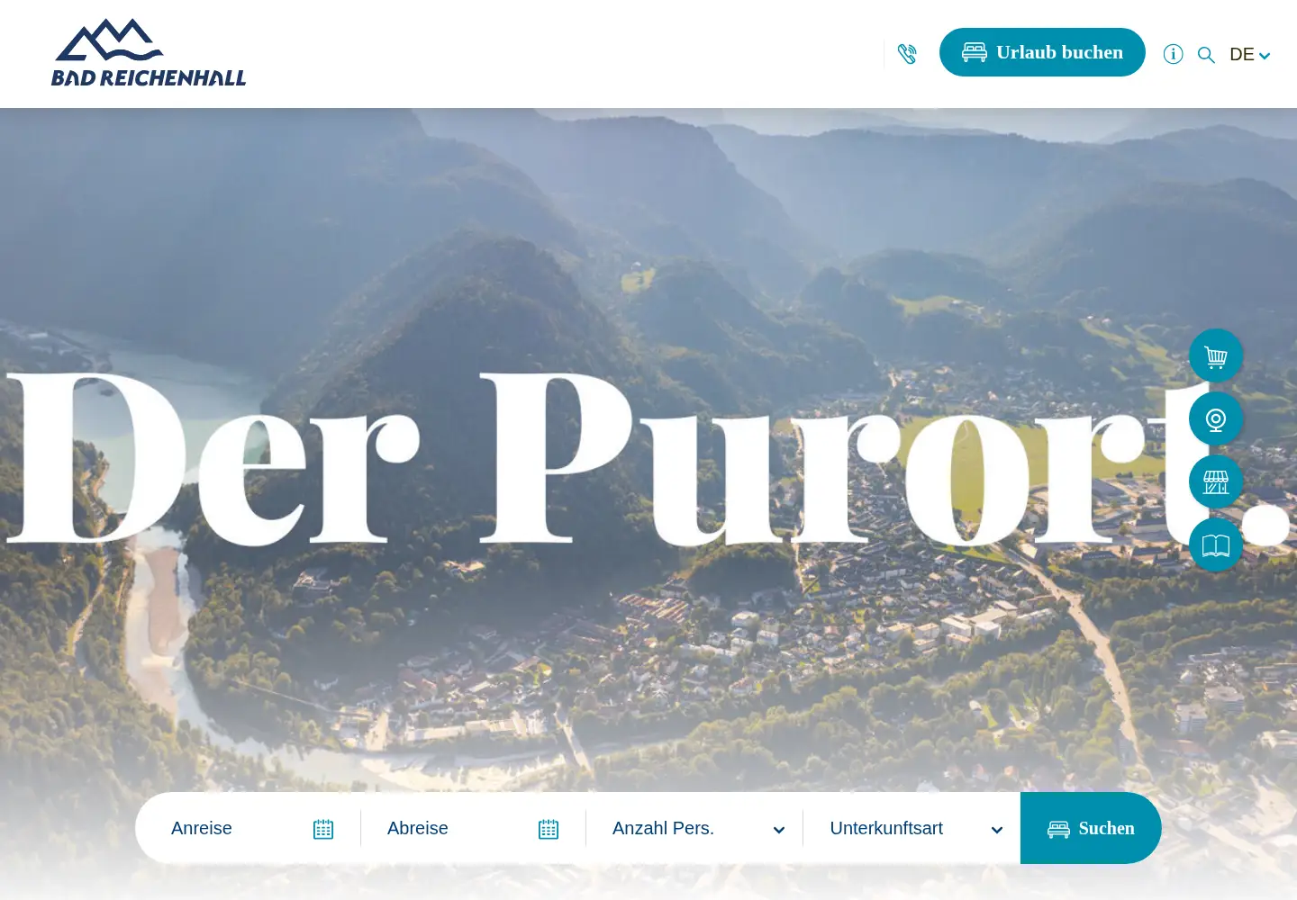 Captured homepage of bad-reichenhall.de in the current scan