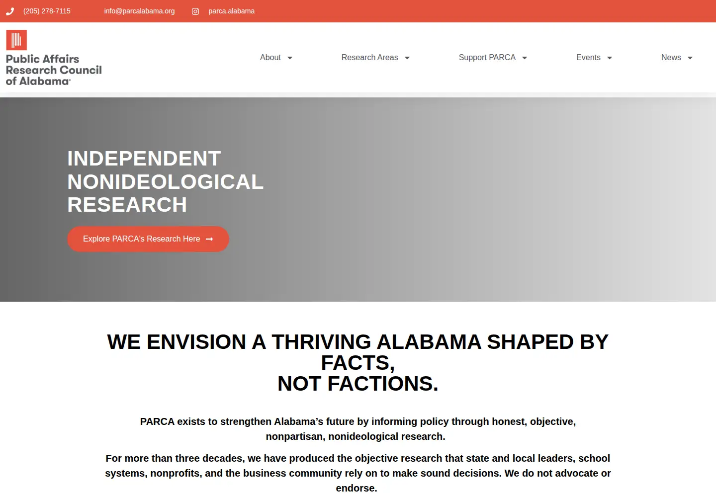 Screenshot of parcalabama.org