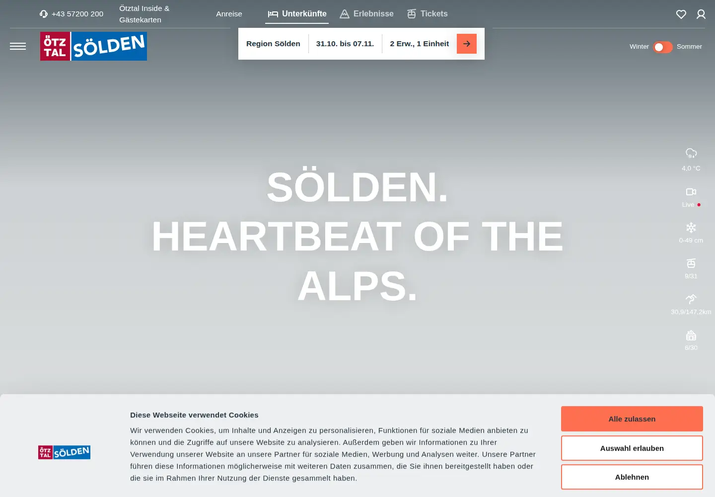 Screenshot of soelden.com