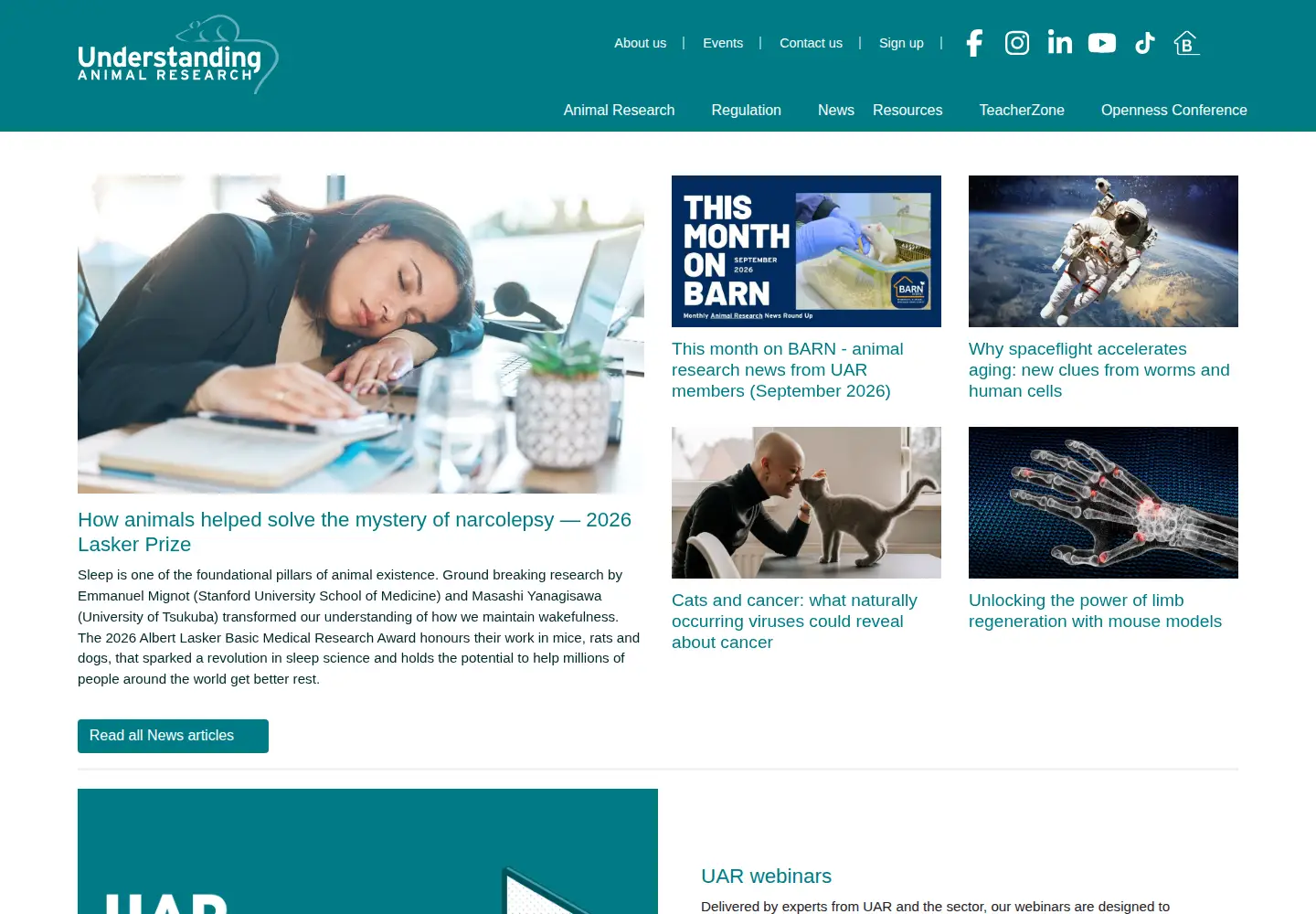 Screenshot of understandinganimalresearch.org.uk