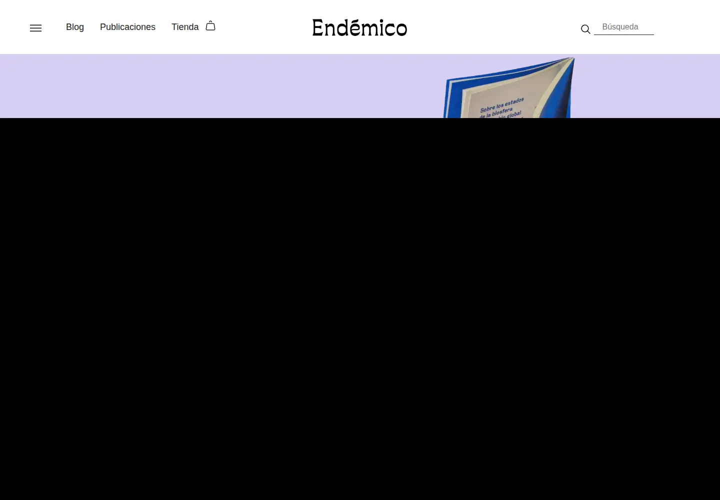 Captured homepage of endemico.org in the current scan