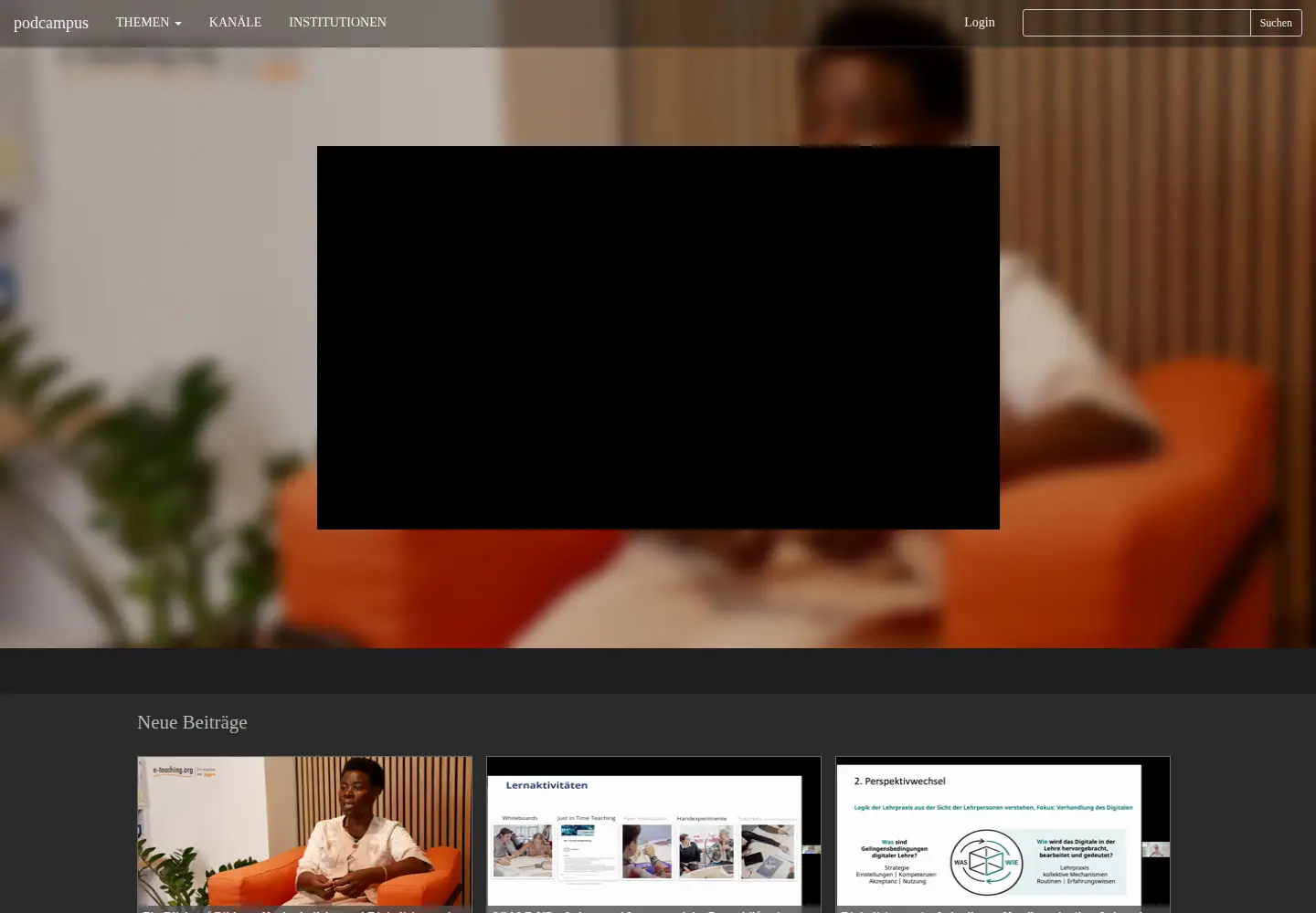Screenshot of podcampus.de