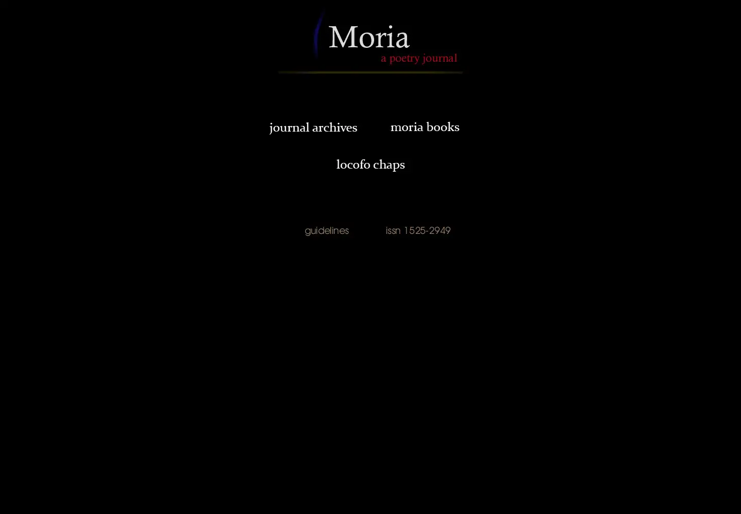 Screenshot of moriapoetry.com