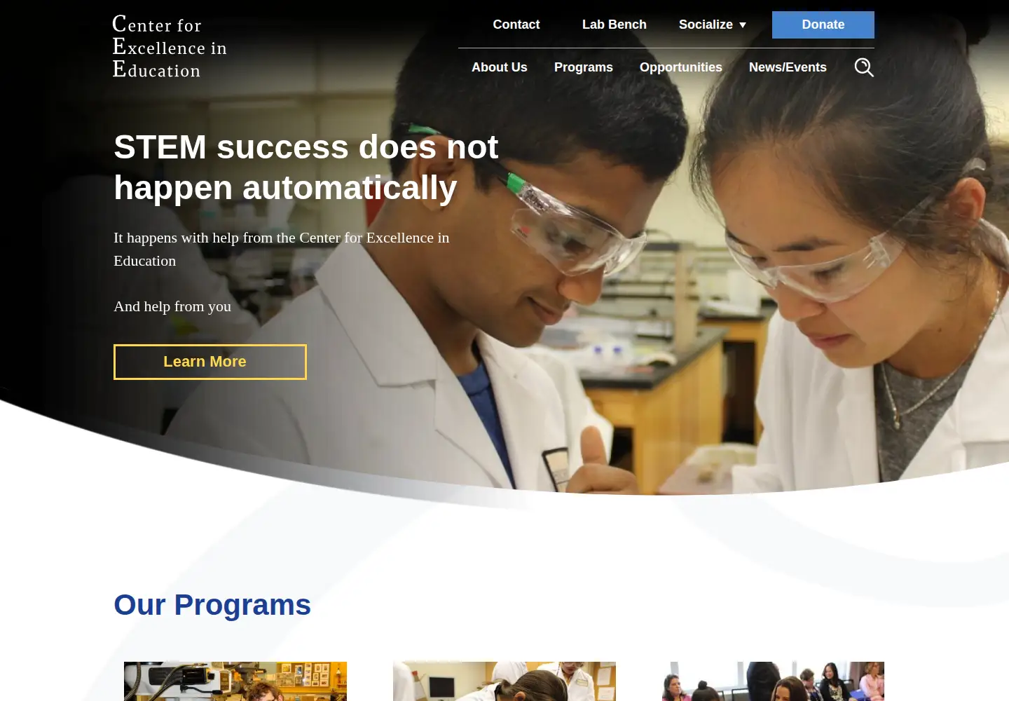 Screenshot of cee.org