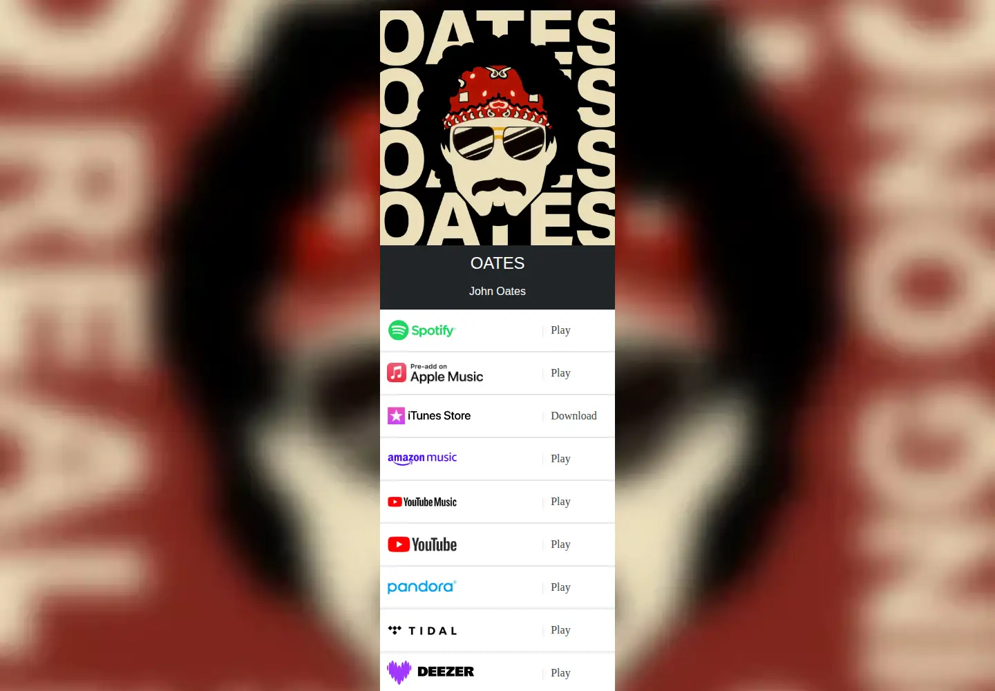 Screenshot of johnoates.com