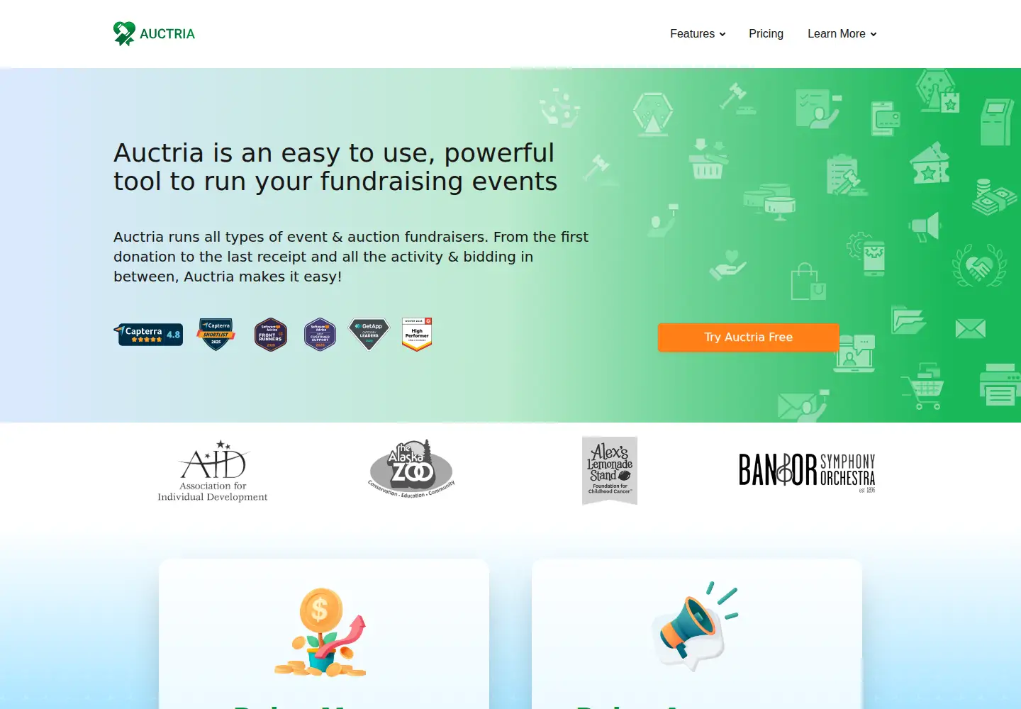 Screenshot of auctria.com