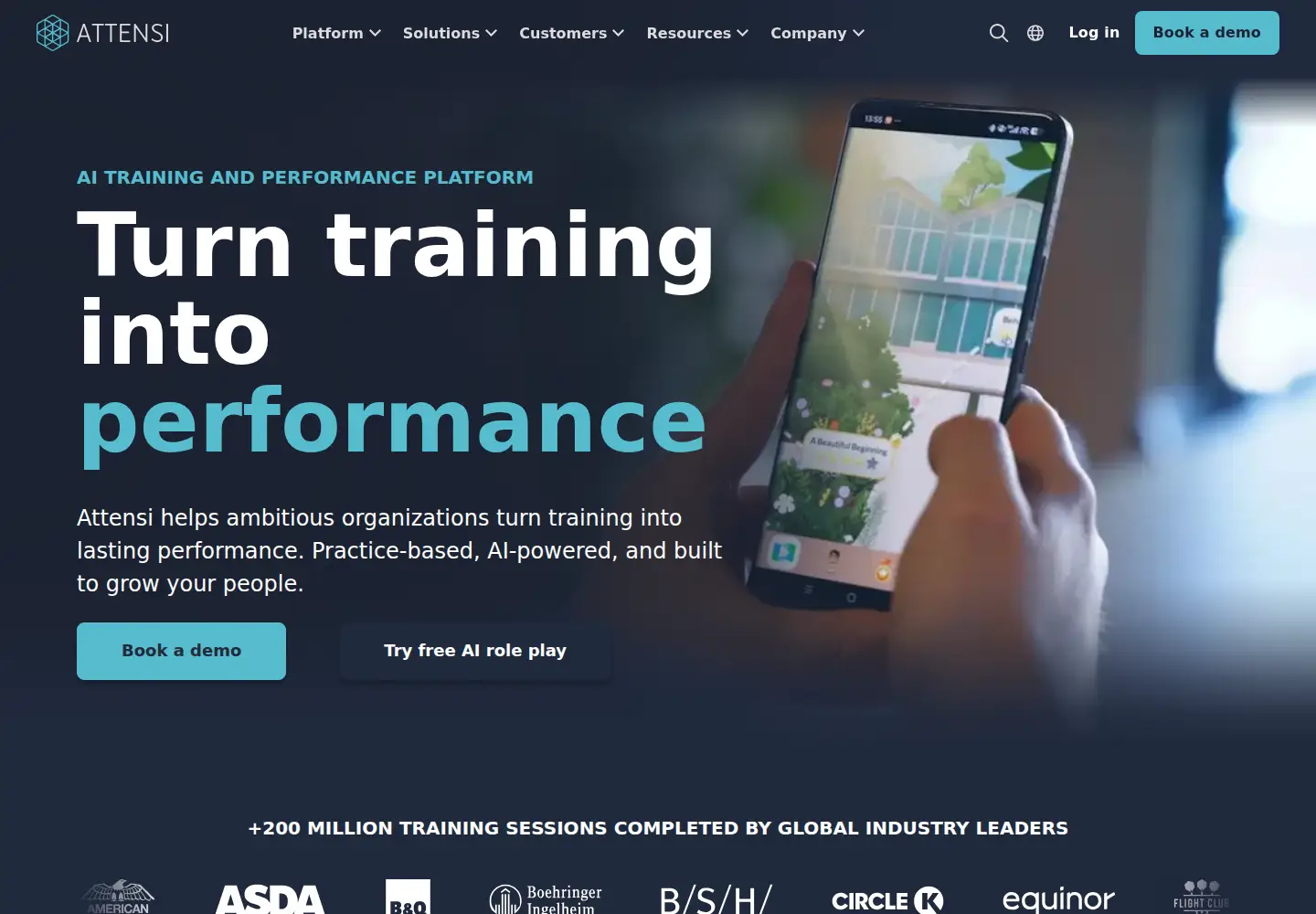 Screenshot of attensi.com