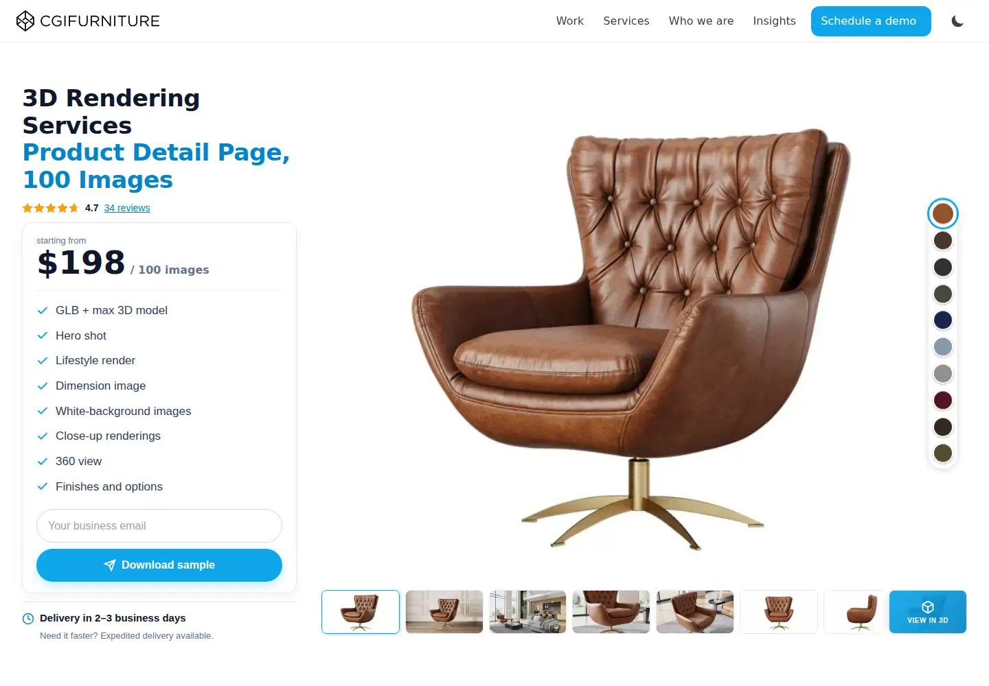 Screenshot of cgifurniture.com