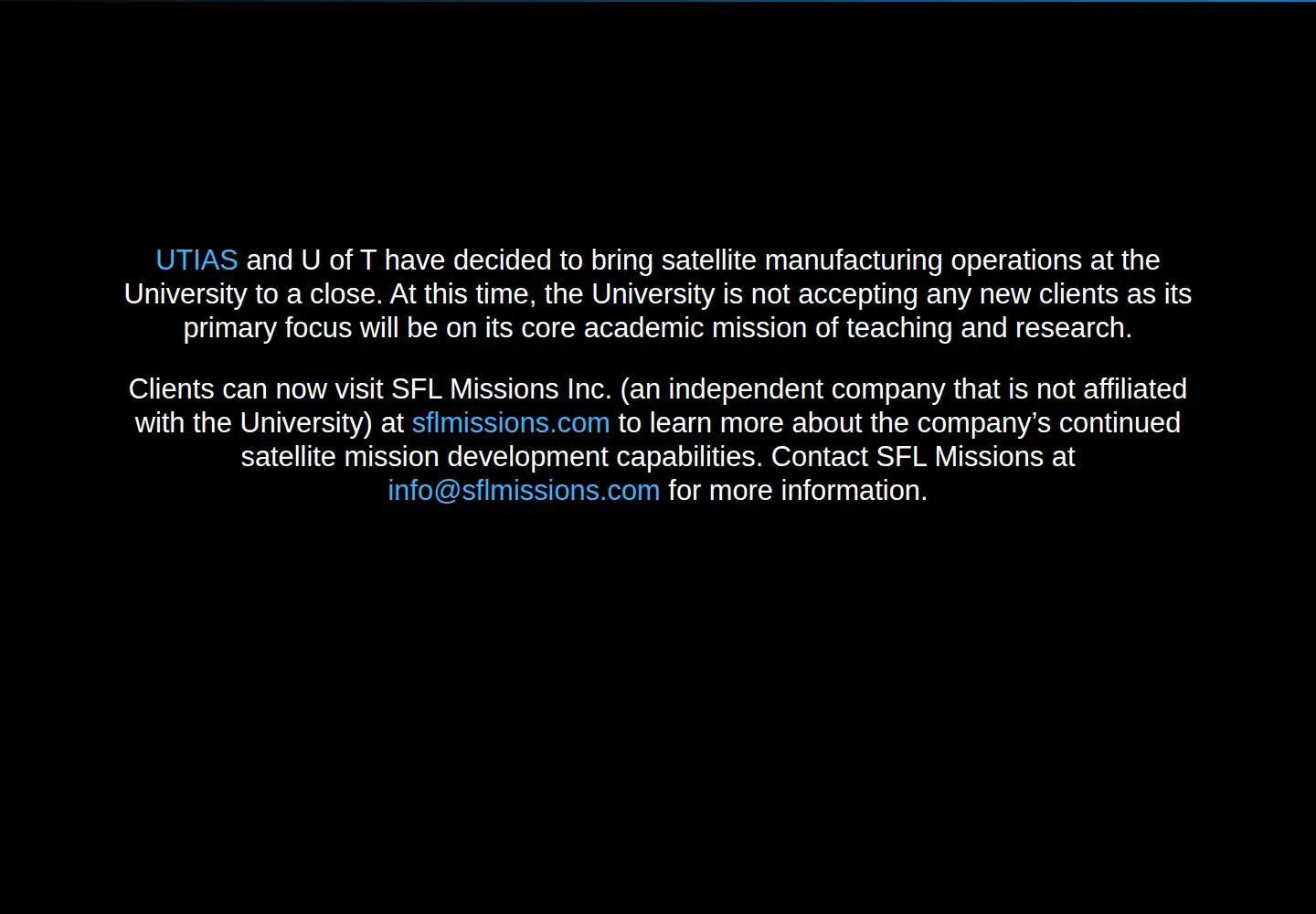 Captured homepage of utias-sfl.net in the current scan