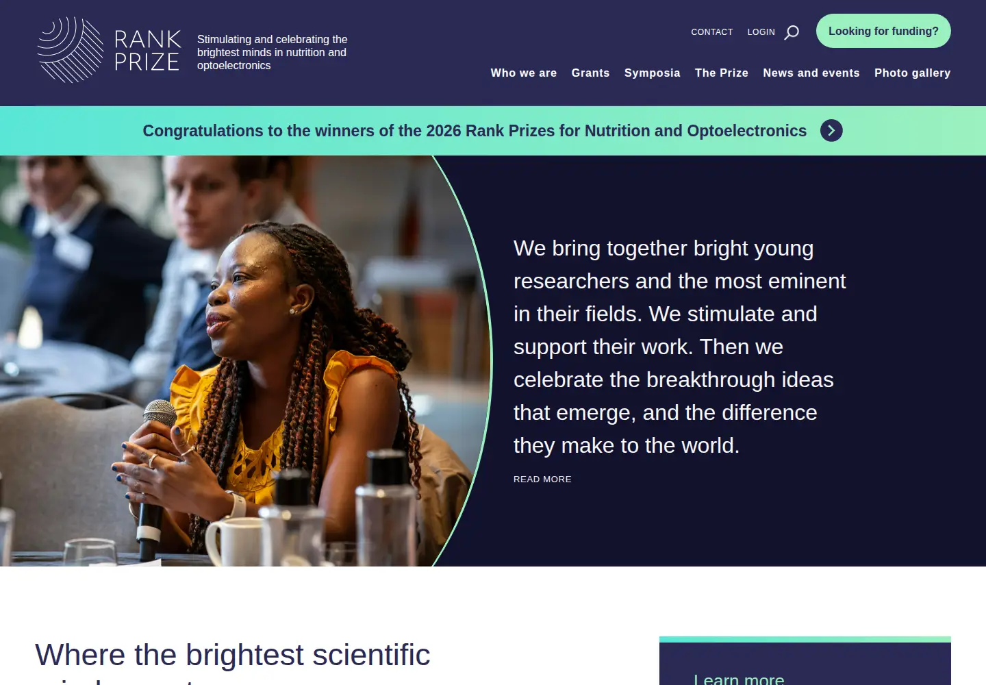 Captured homepage of rankprize.org in the current scan