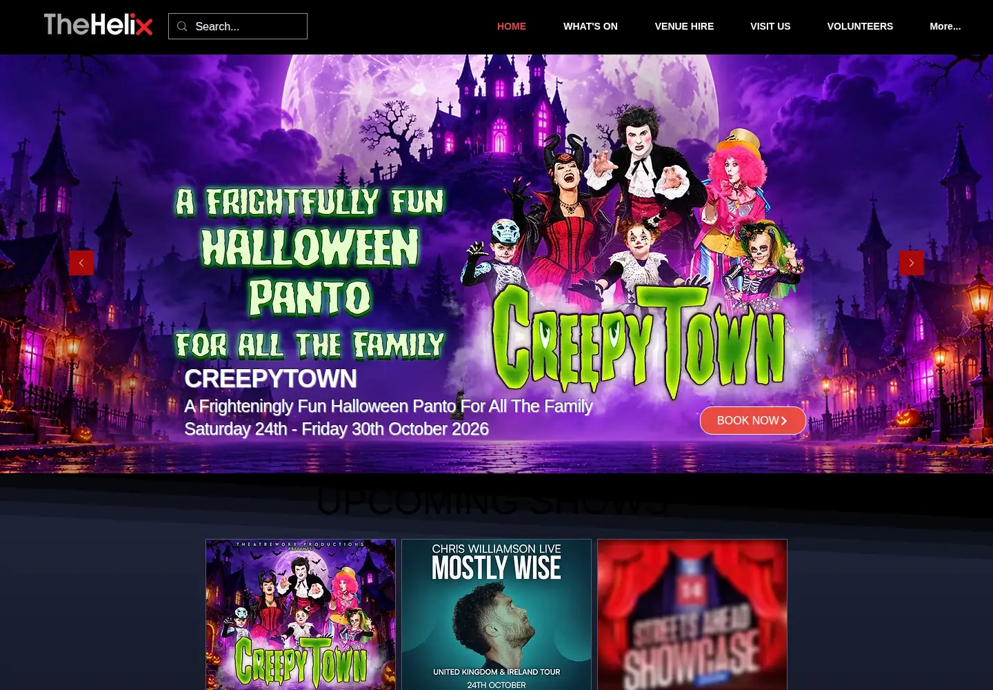 Captured homepage of thehelix.ie in the current scan