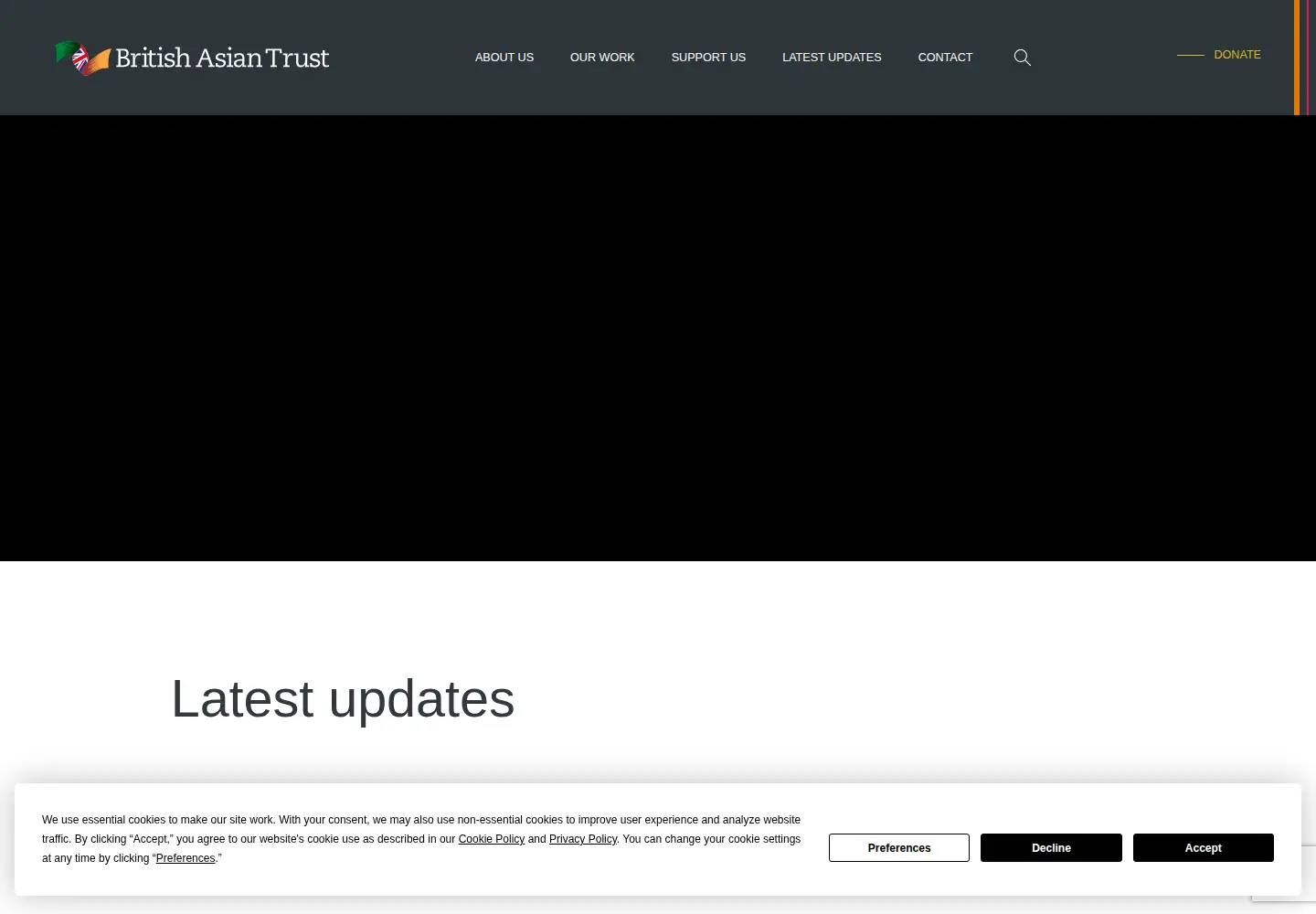Captured homepage of britishasiantrust.org in the current scan
