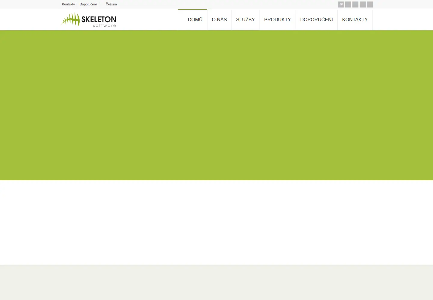 Captured homepage of skeleton.cz in the current scan