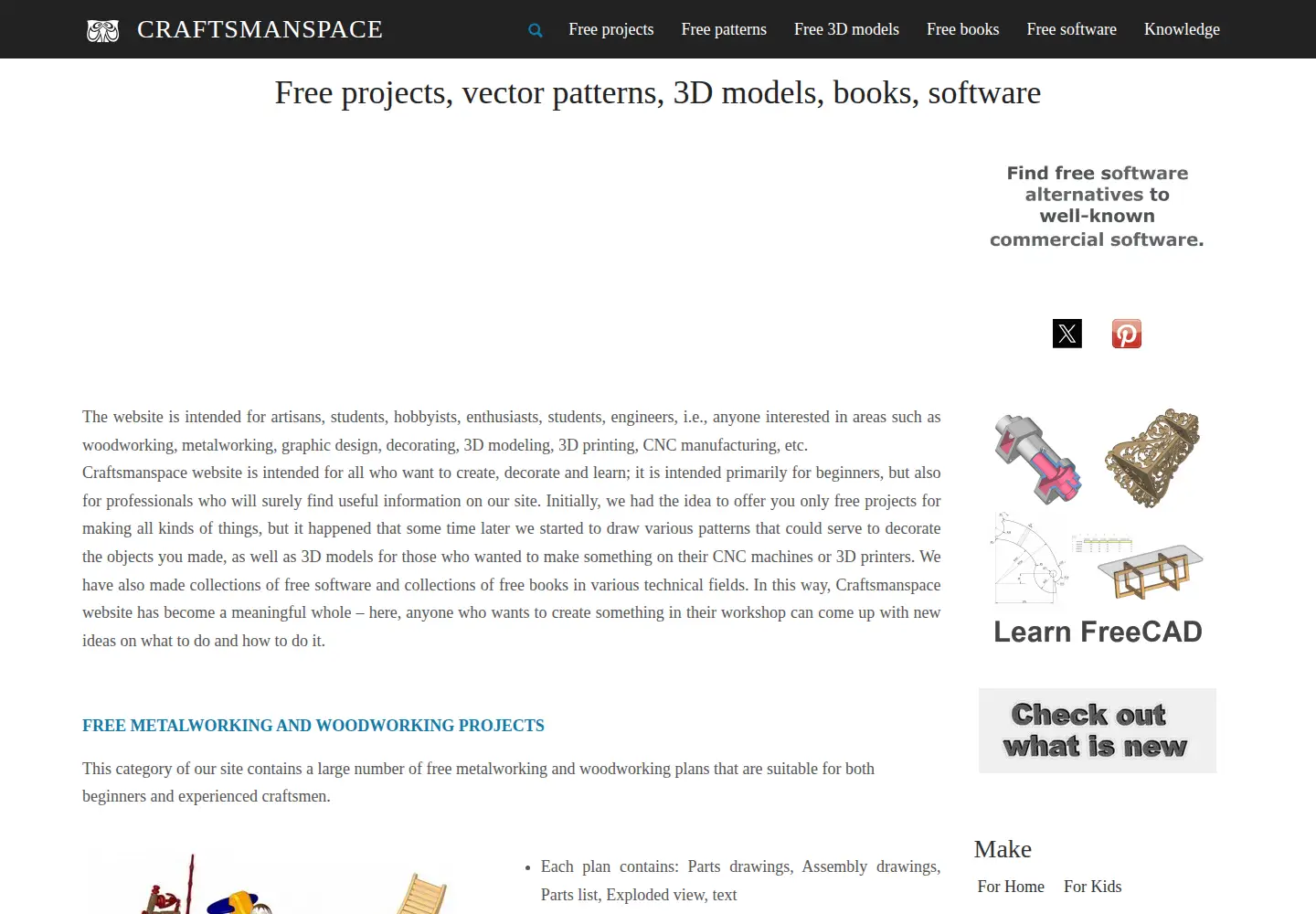 Screenshot of craftsmanspace.com