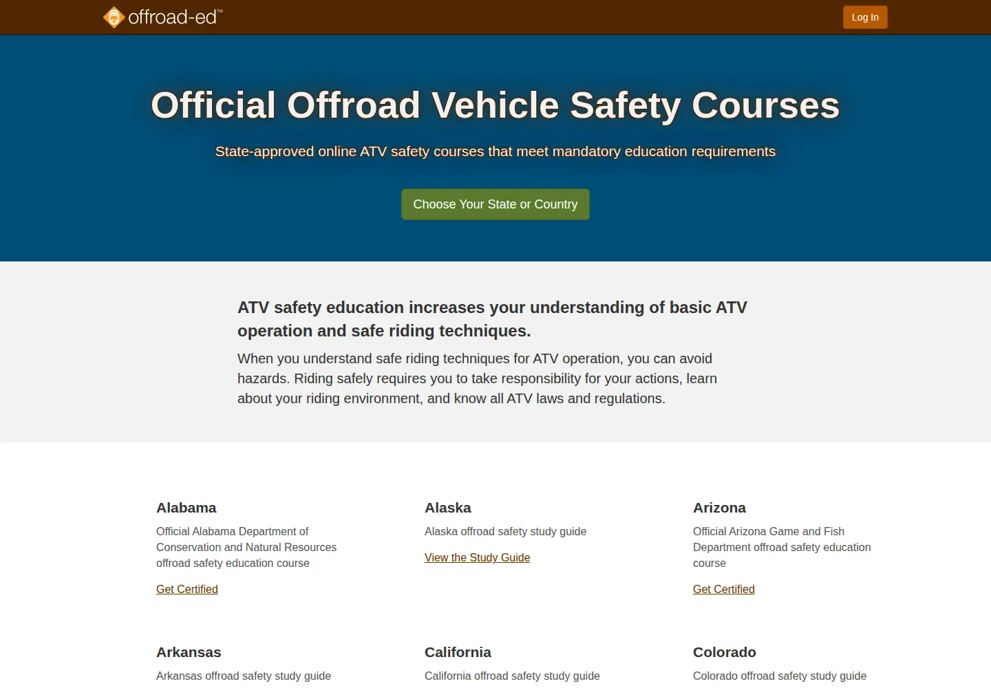 Captured homepage of offroad-ed.com in the current scan