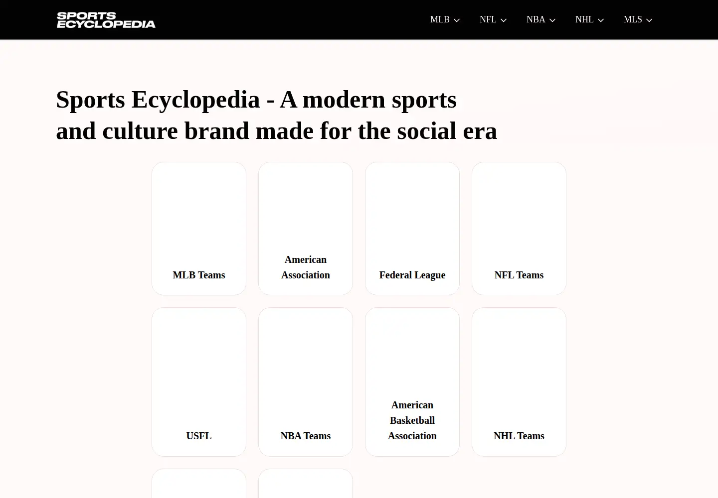 Screenshot of sportsecyclopedia.com