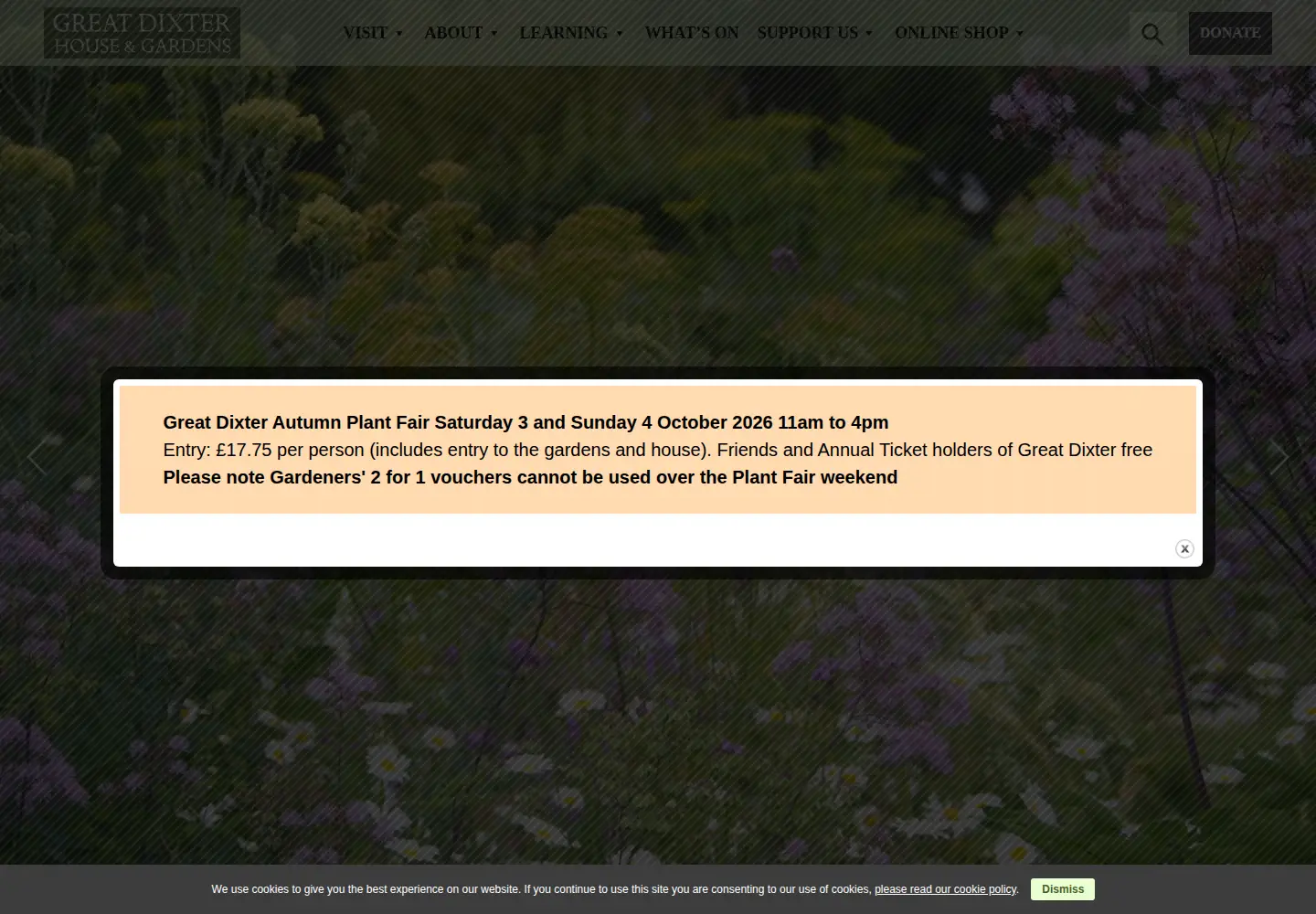 Screenshot of greatdixter.co.uk