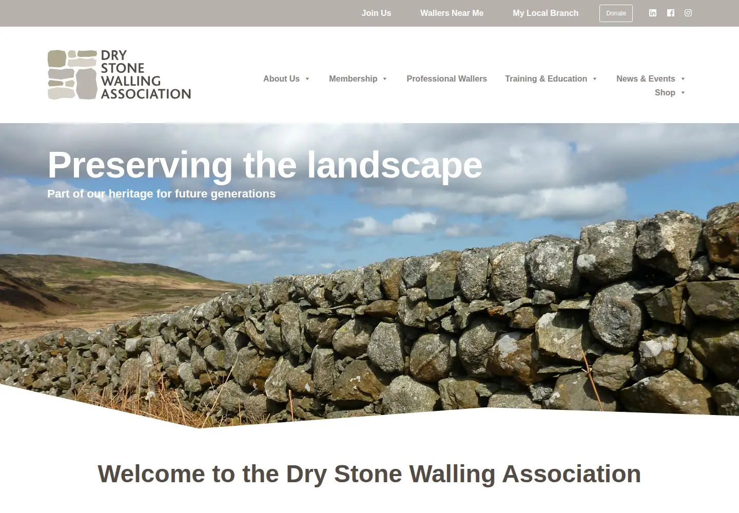 Captured homepage of dswa.org.uk in the current scan