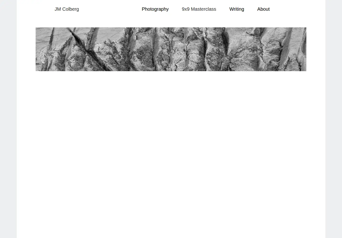 Captured homepage of jmcolberg.com in the current scan