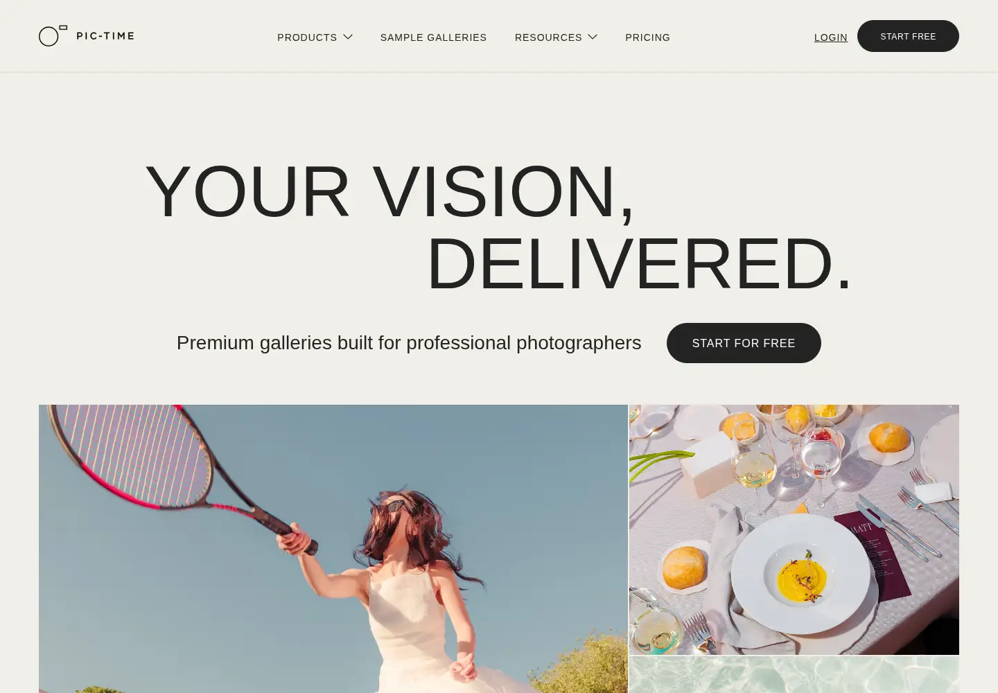 Screenshot of pic-time.com
