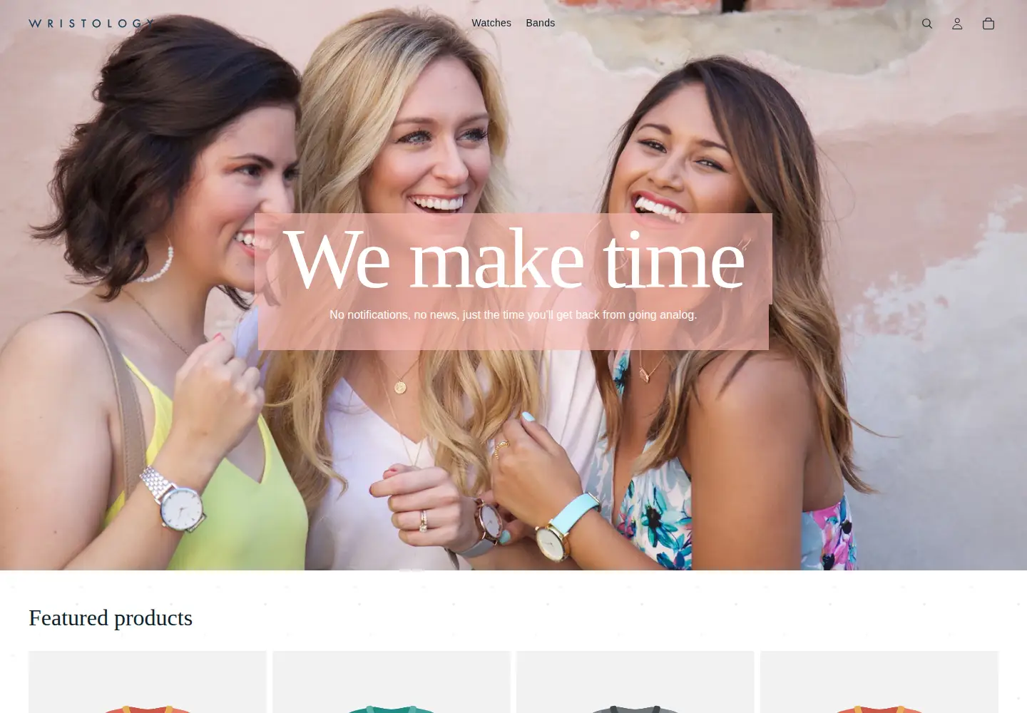 Captured homepage of wristologywatches.com in the current scan