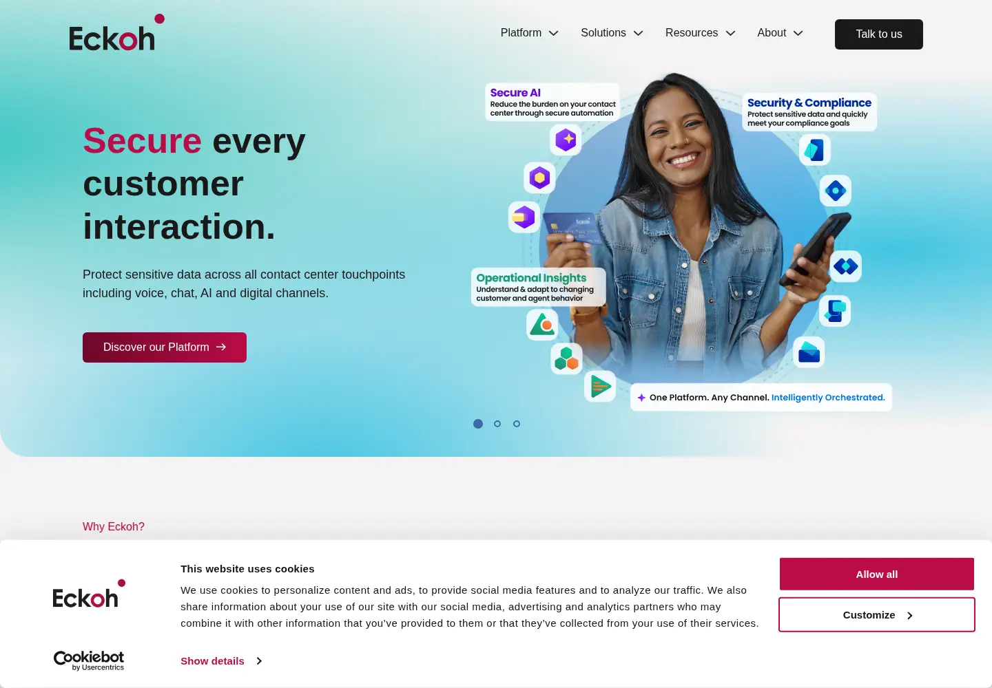 Screenshot of eckoh.com