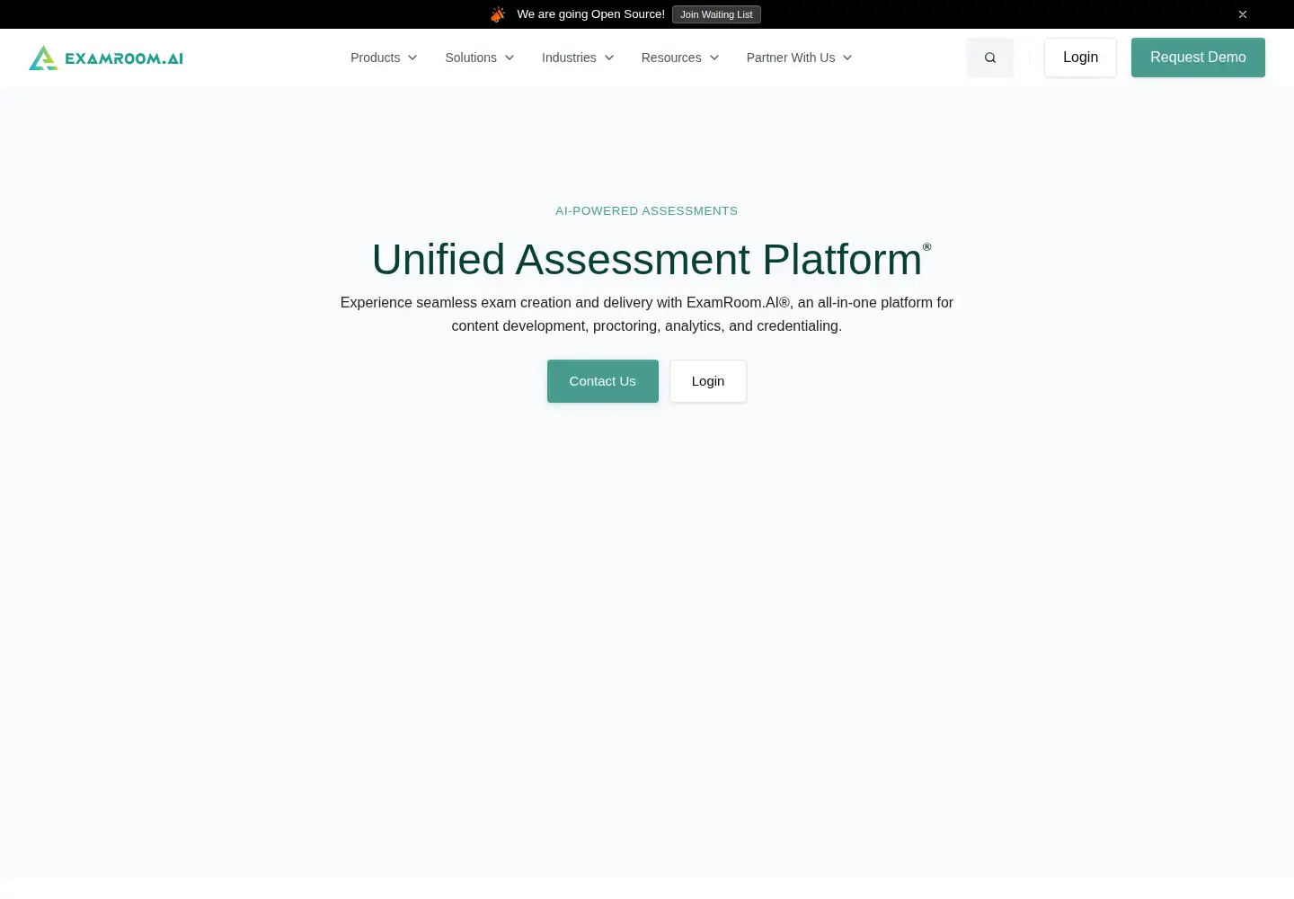 Screenshot of examroom.ai