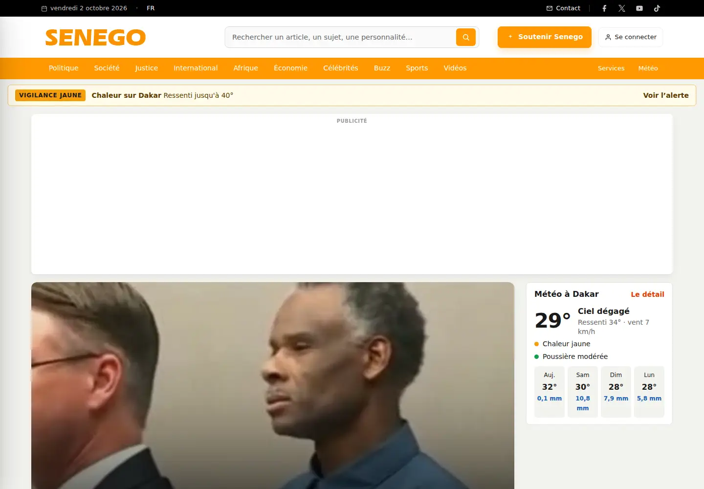 Screenshot of senego.com