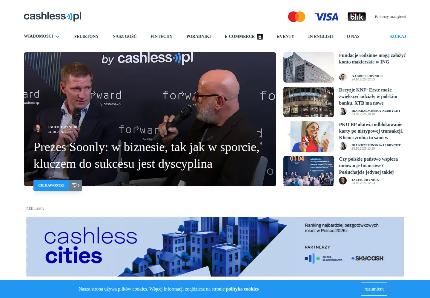 Screenshot of cashless.pl