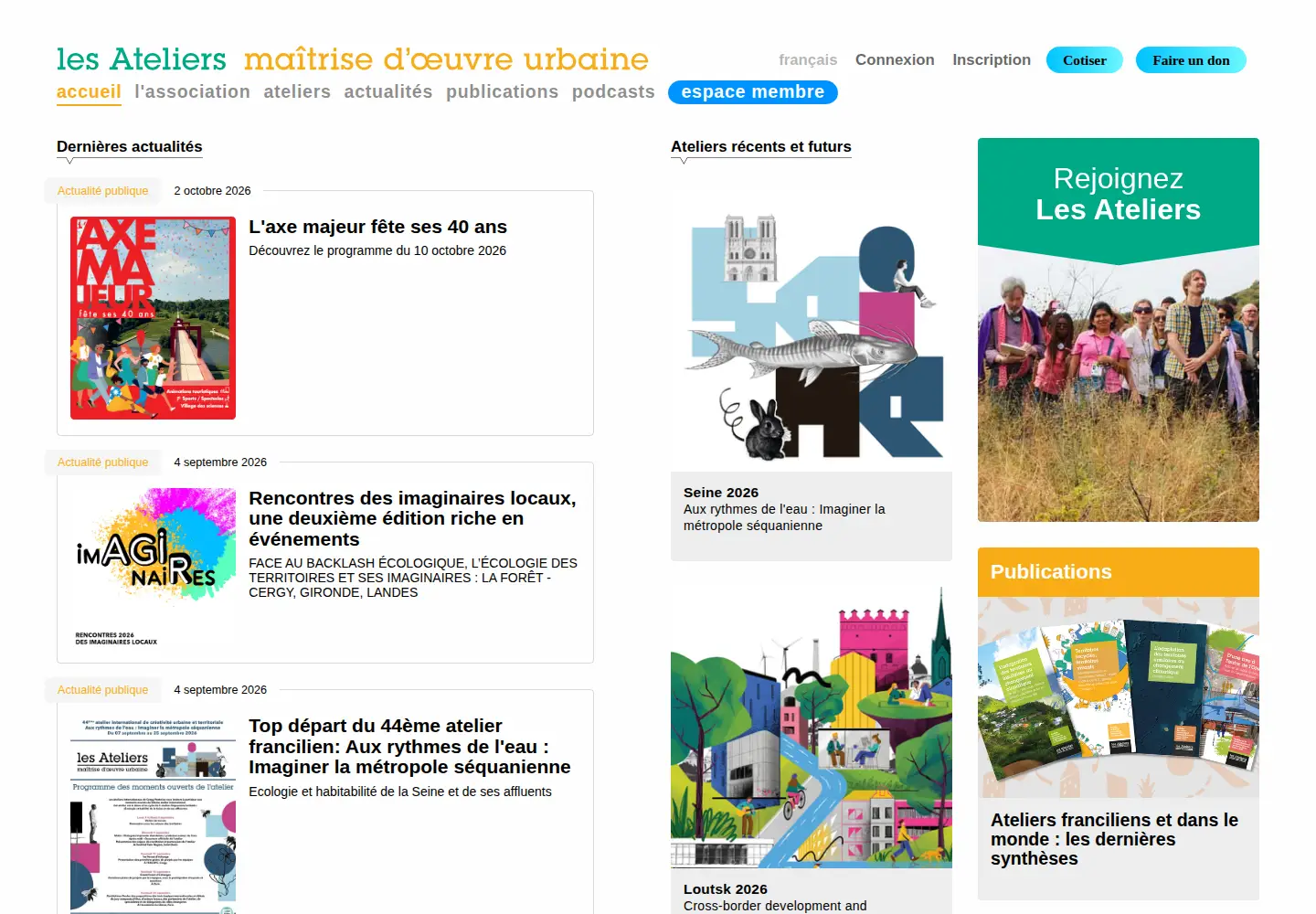 Screenshot of ateliers.org