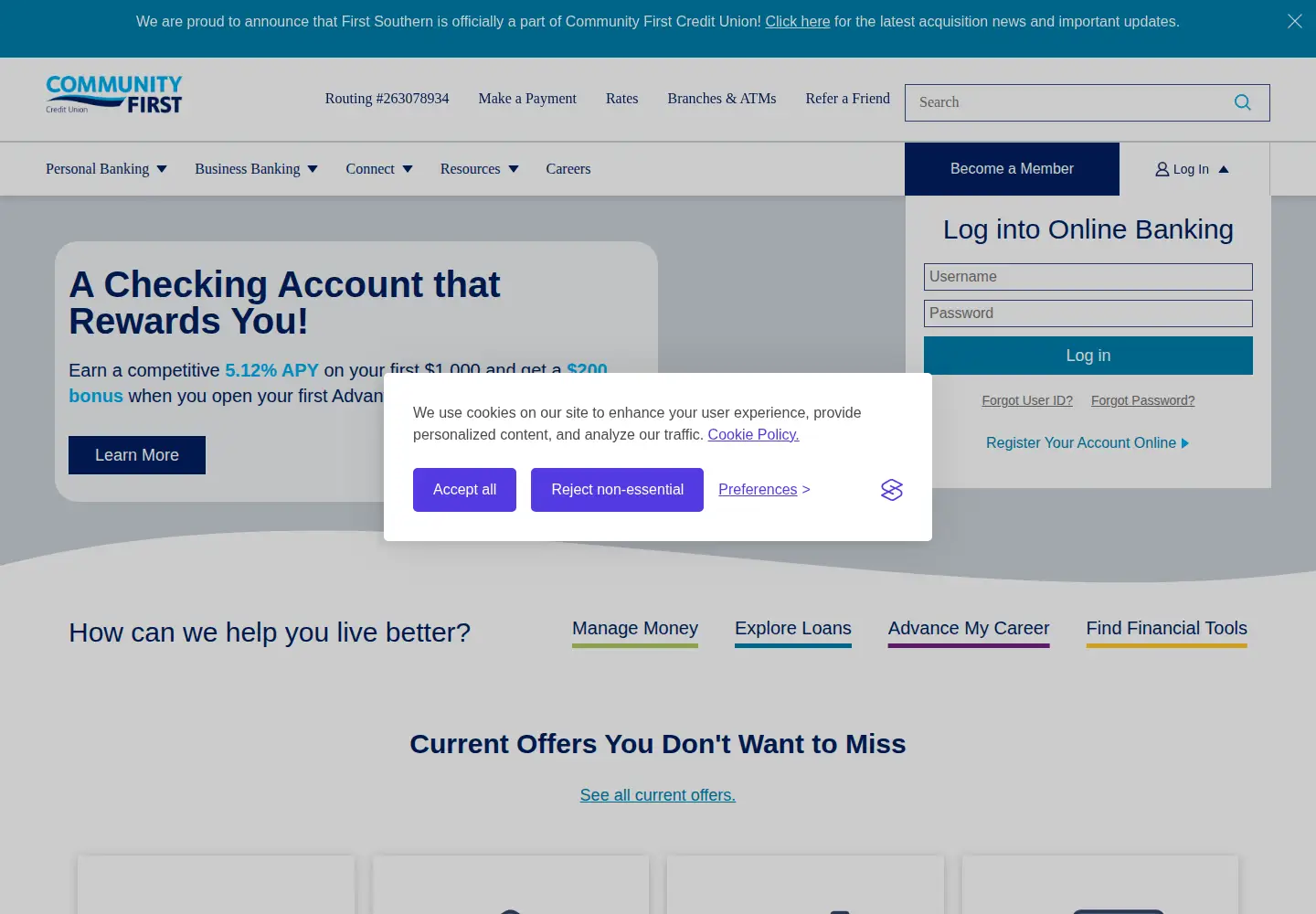 Screenshot of communityfirstfl.org