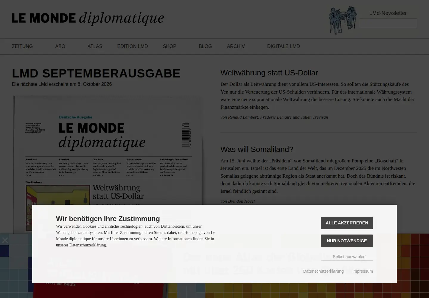 Screenshot of monde-diplomatique.de
