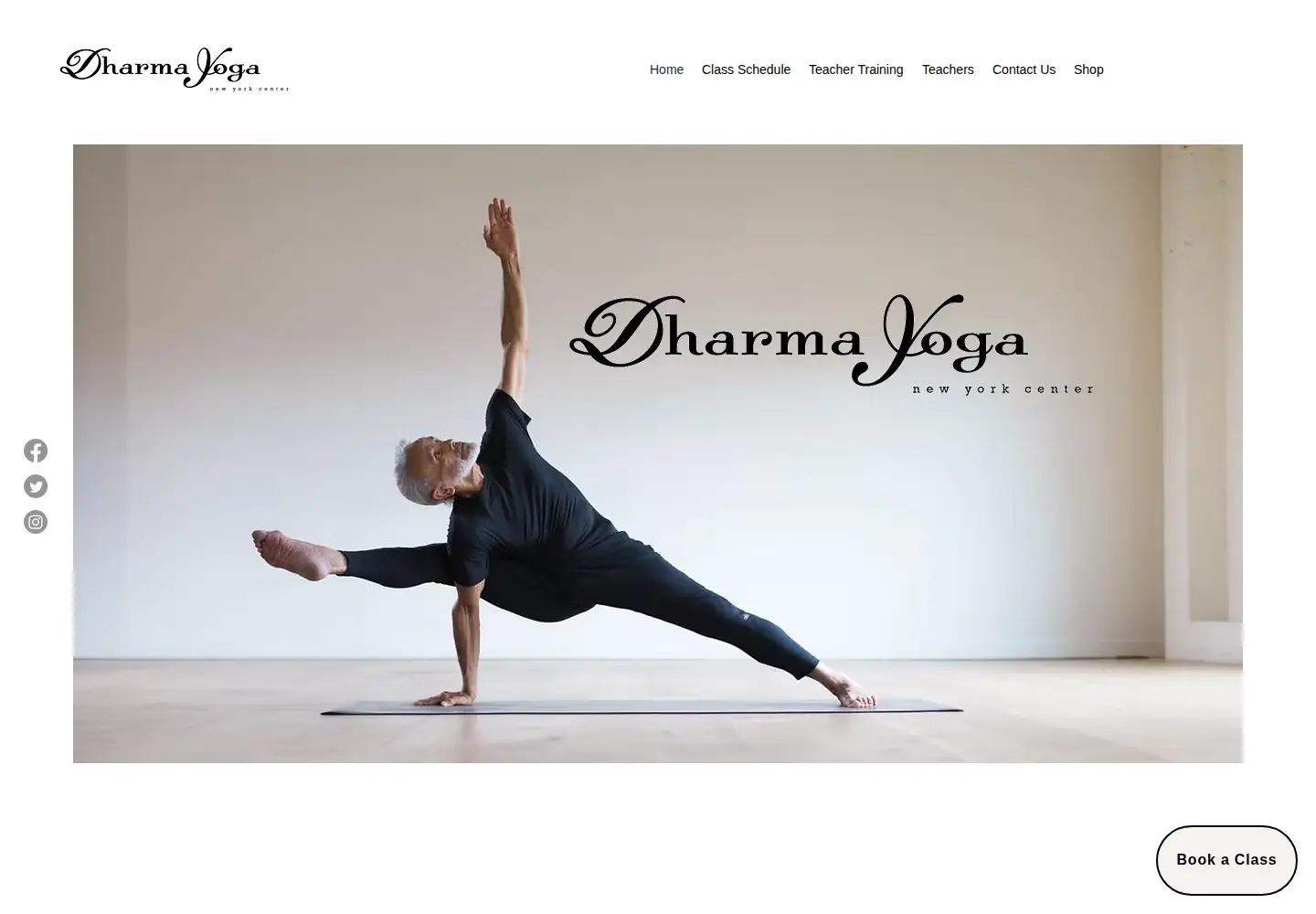Captured homepage of dharmayogacenter.com in the current scan