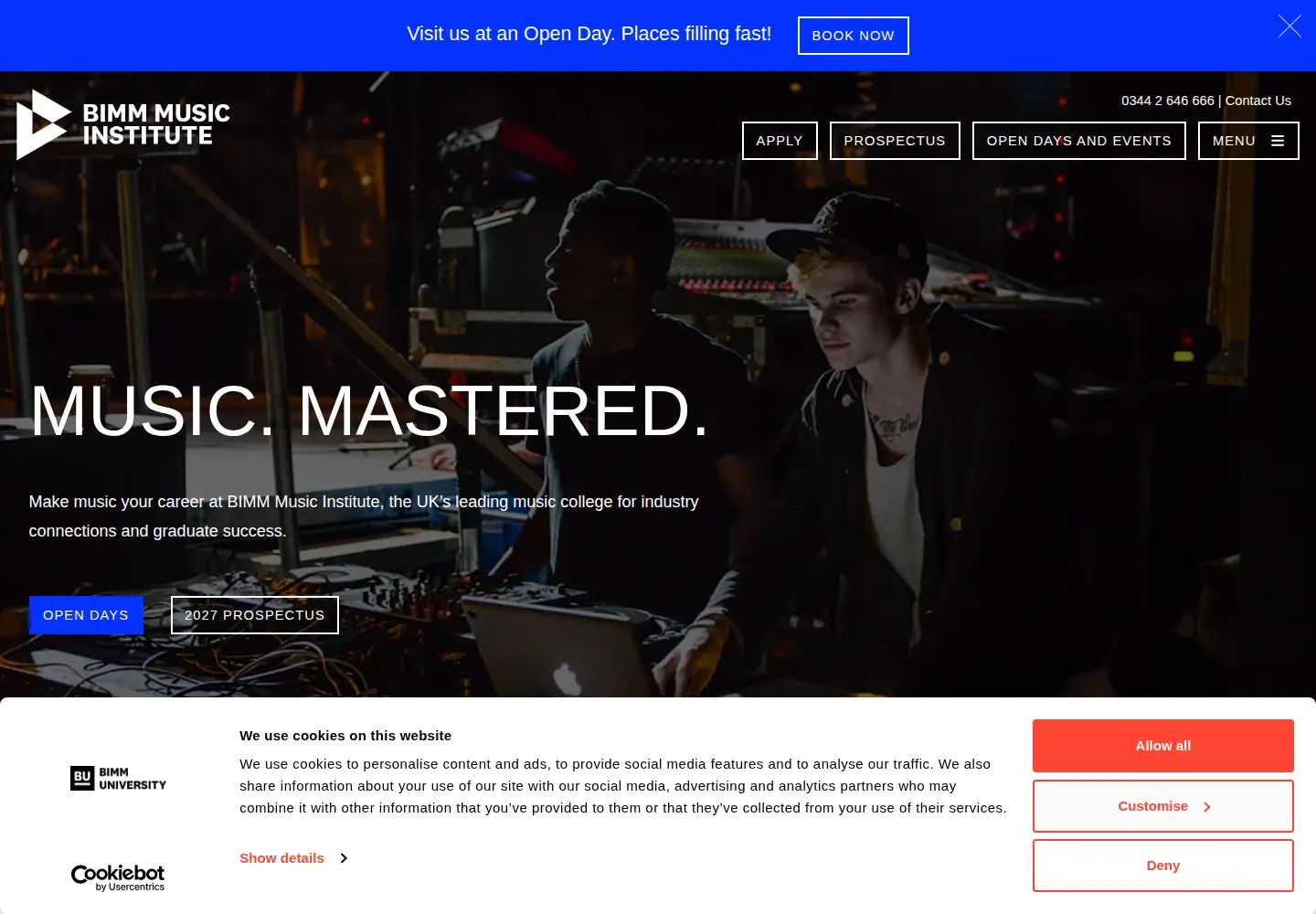 Screenshot of bimm.co.uk