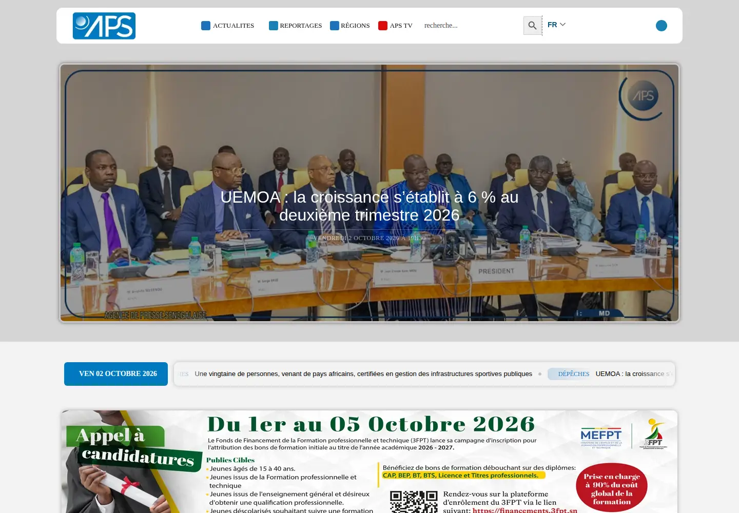 Screenshot of aps.sn
