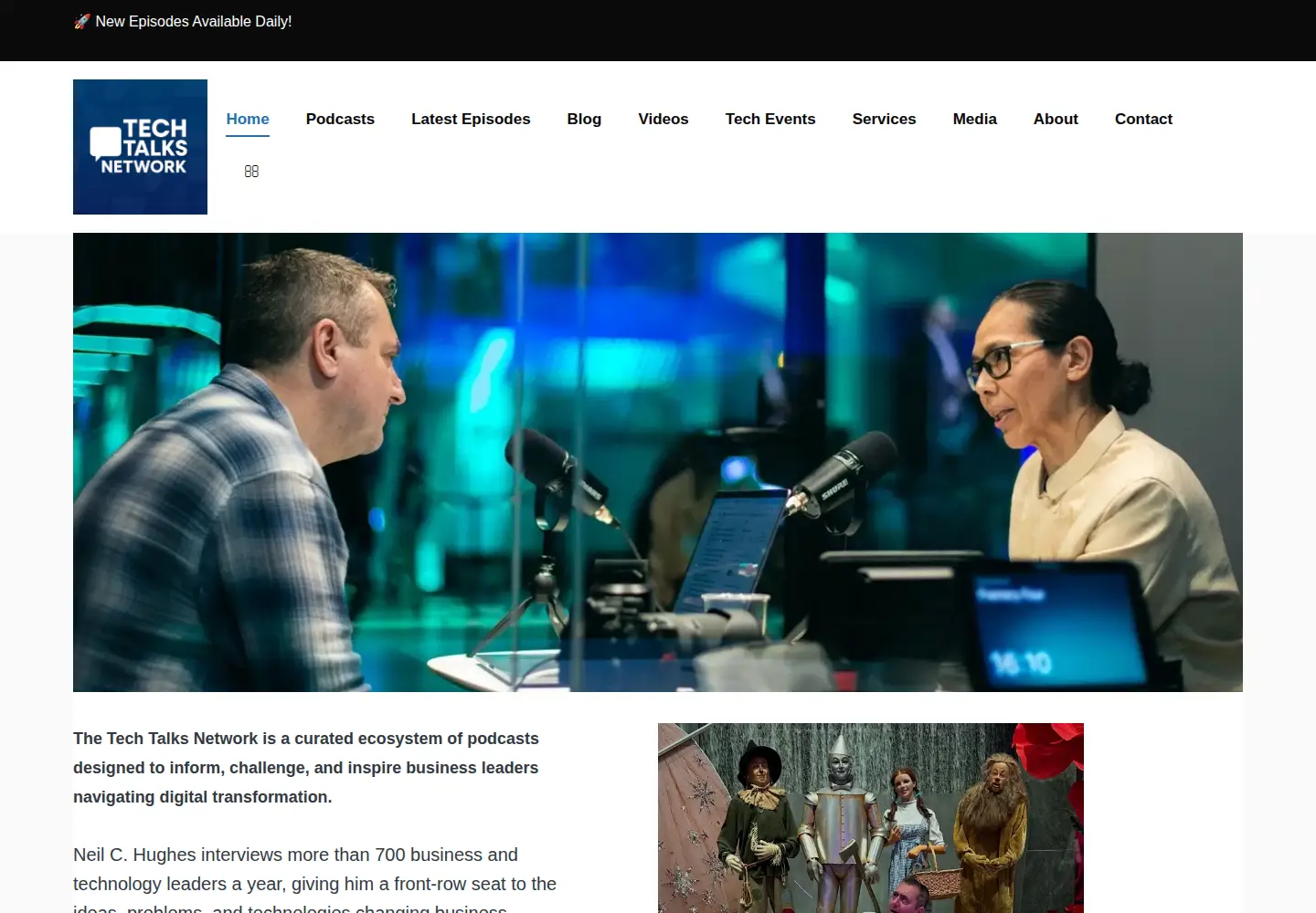 Captured homepage of techtalksnetwork.com in the current scan