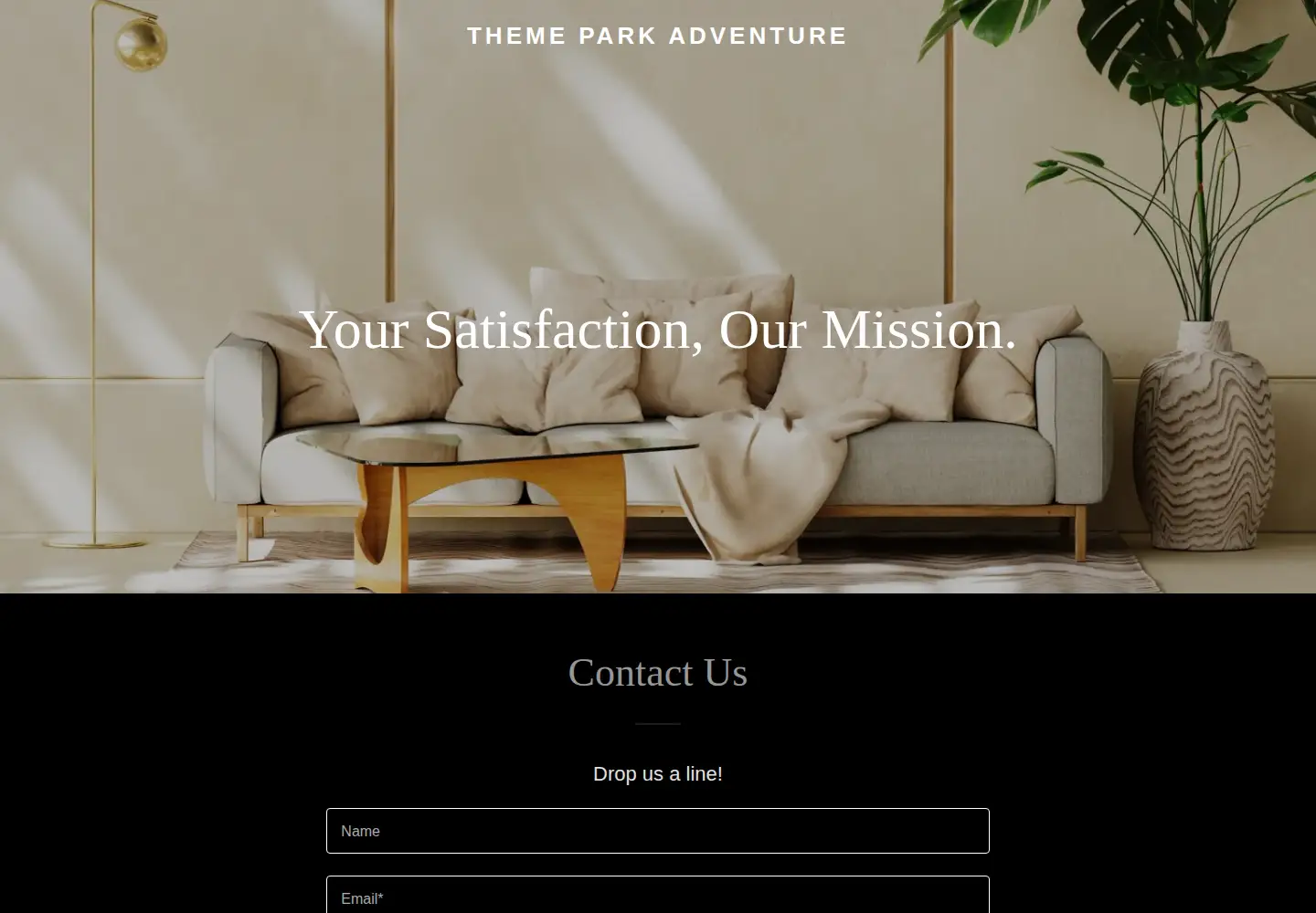 Captured homepage of themeparkadventure.com in the current scan