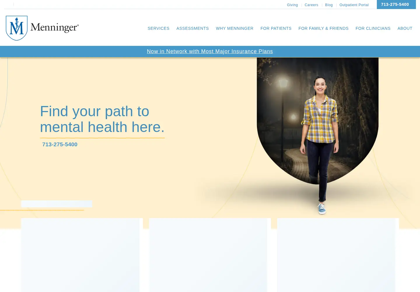 Screenshot of menningerclinic.com