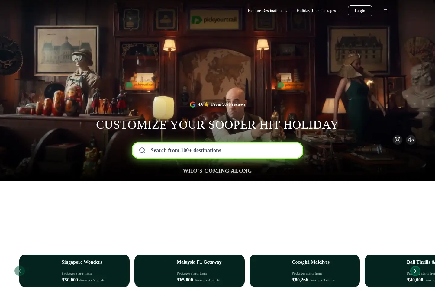 Screenshot of pickyourtrail.com