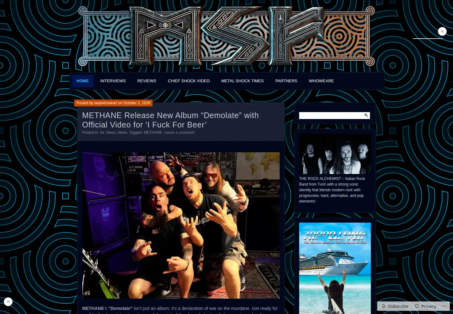 Screenshot of metalshockfinland.com