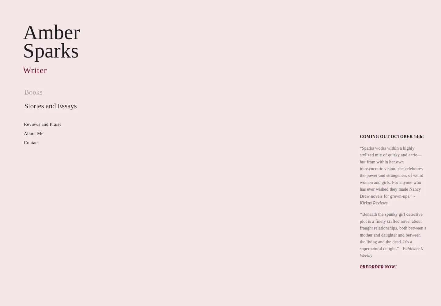 Captured homepage of ambernoellesparks.com in the current scan