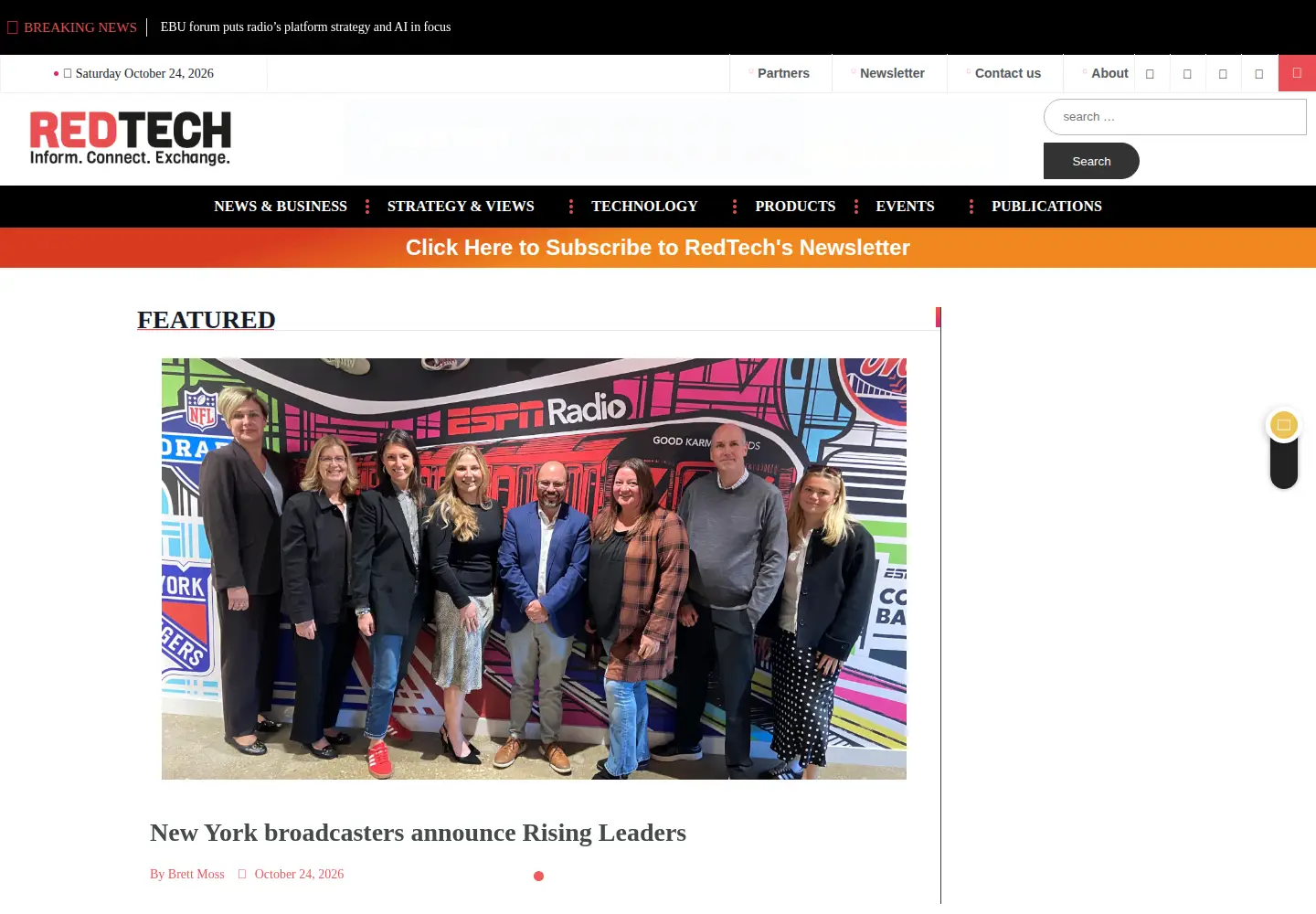 Captured homepage of redtech.pro in the current scan