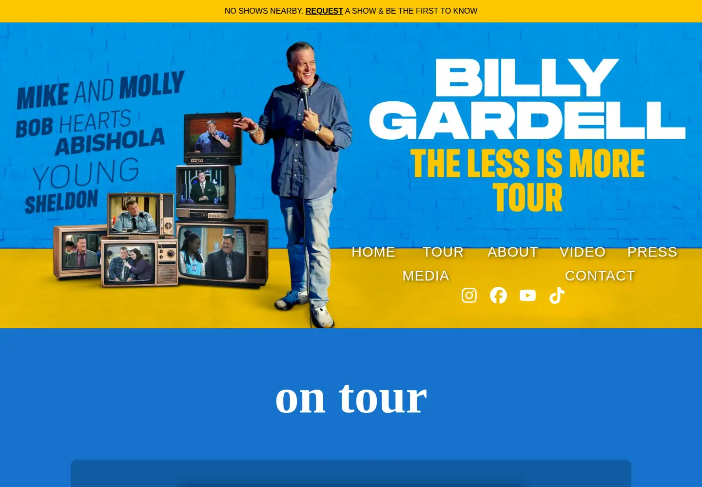 Captured homepage of billygardell.com in the current scan