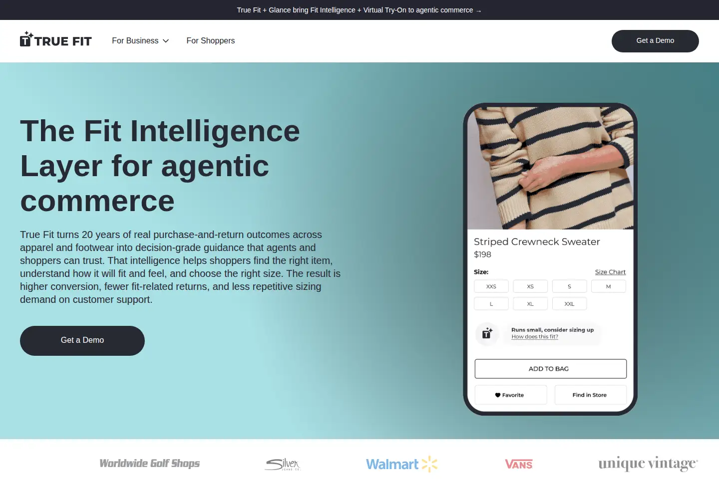 Screenshot of truefit.com