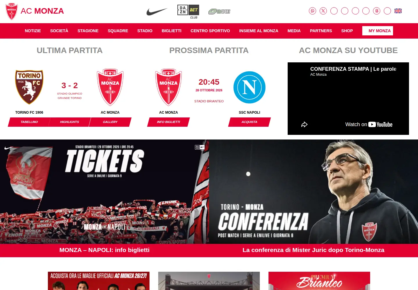 Screenshot of acmonza.com