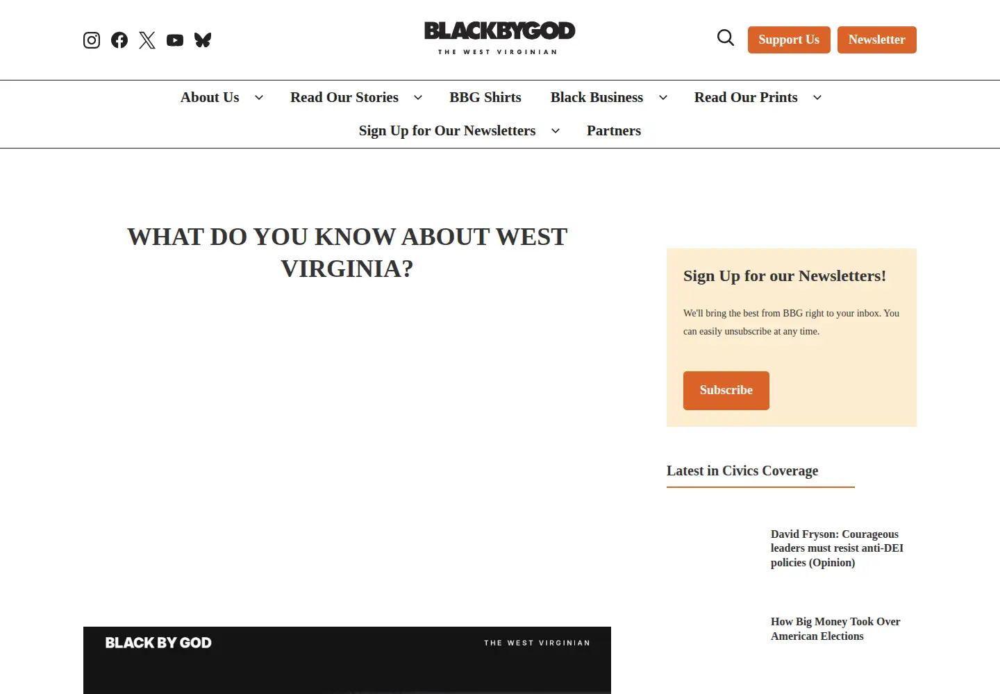 Captured homepage of blackbygod.org in the current scan