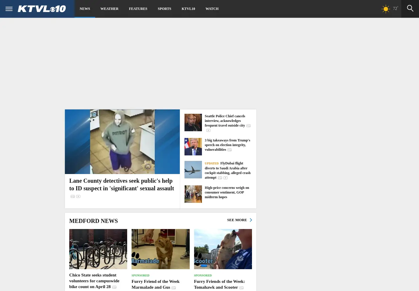 Screenshot of ktvl.com